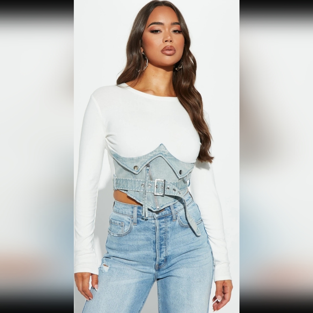 Baddest Behavior Denim Top